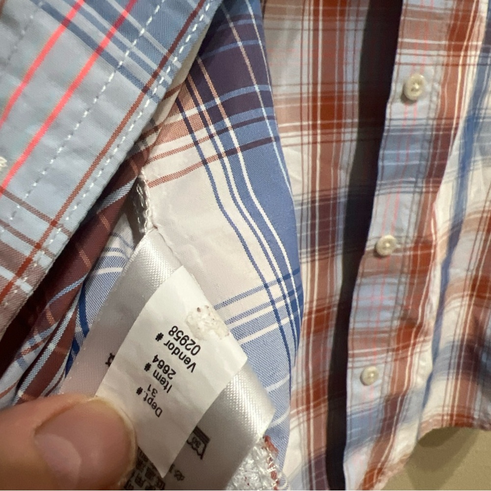 Eddie Bauer Travex Women's Blue & Red Plaid Hiking Shirt Top; M - Picture 7 of 14